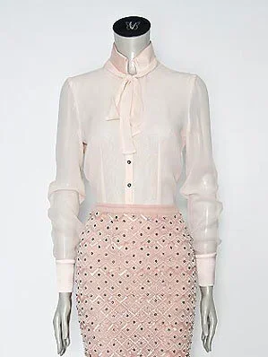 Felipe Varela Tie Neck Blouse in Purple