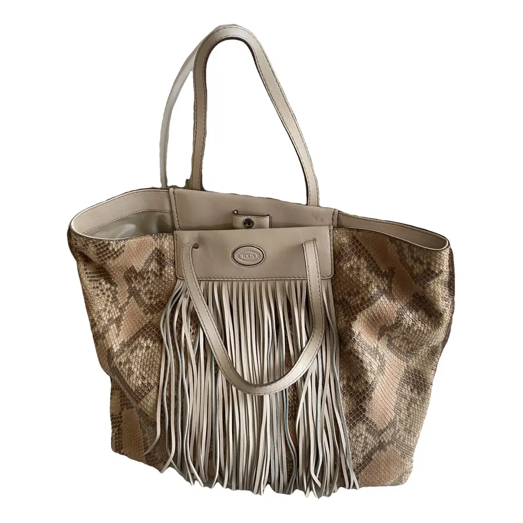 Tod's Media Fringe Shopper Tote in Python.png