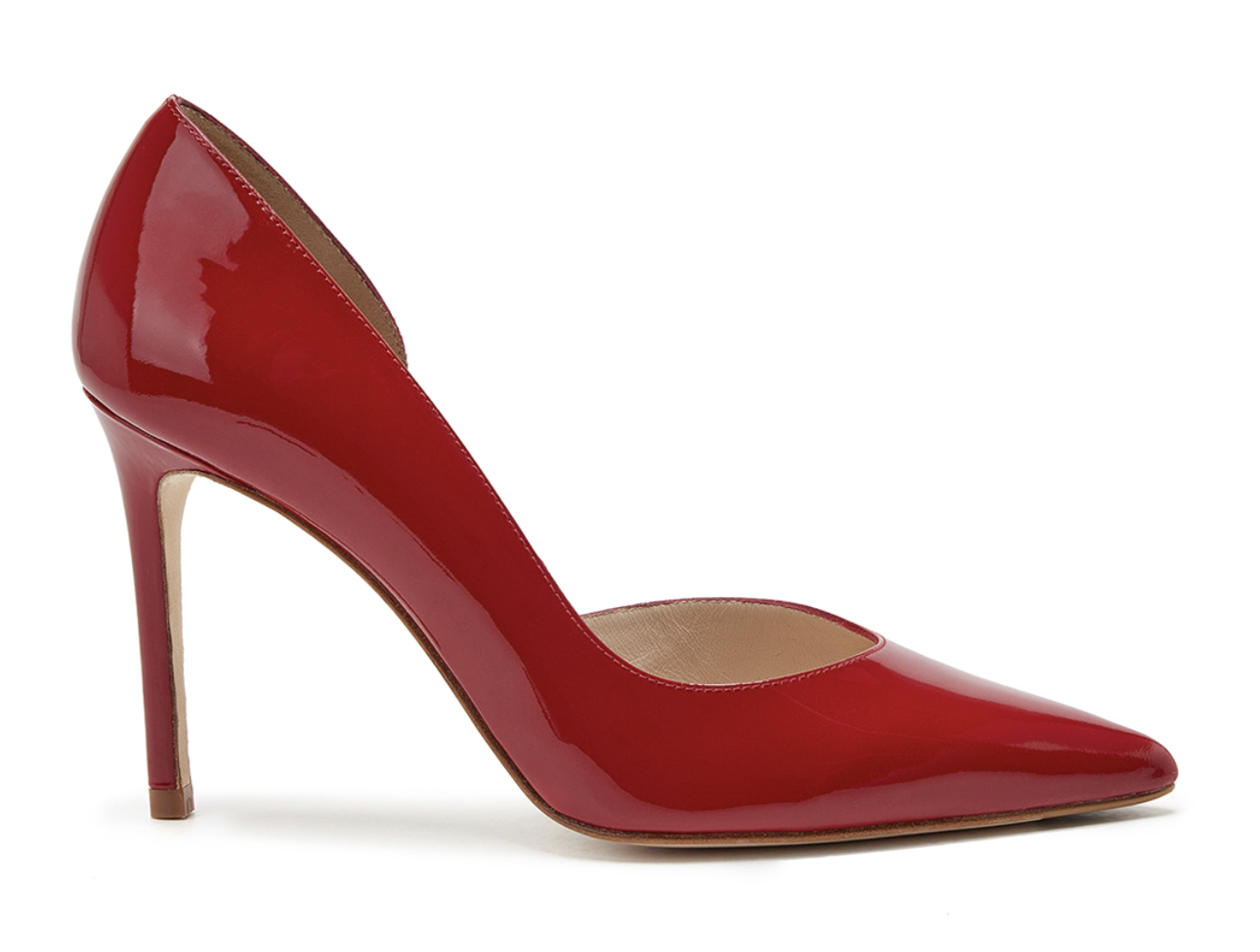 Magrit Alicia Pumps in Red Snakeskin Leather