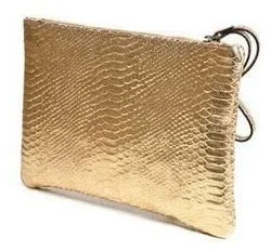 Uterque Snake Wristlet Clutch in Gold