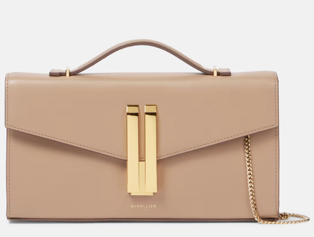 Demellier London The Vancouver Clutch in Dark Sand — UFO No More