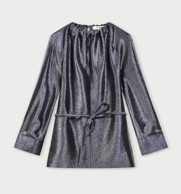 Natan Darla Top in Burgundy Velvet