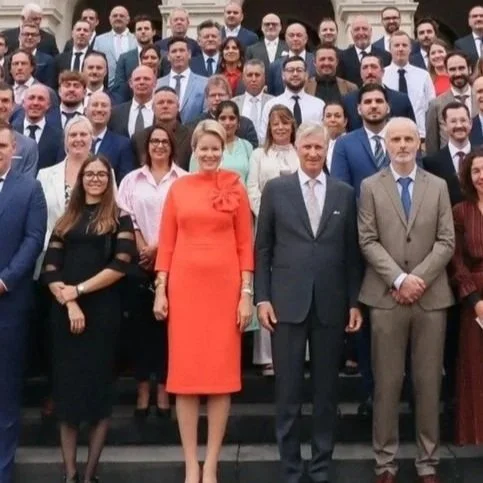 King Philippe and Queen Mathilde host reception at Royal Palace