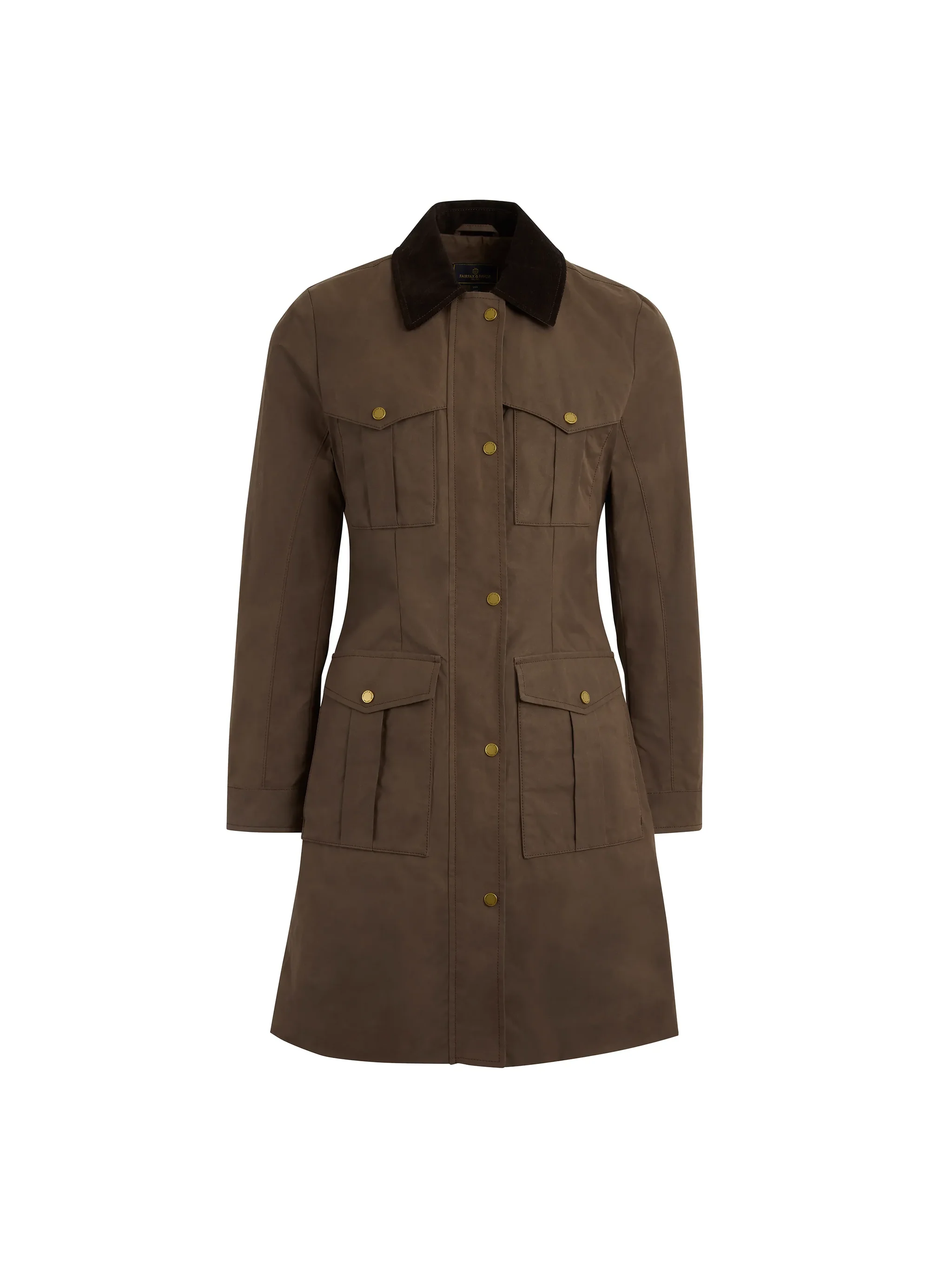 Fairfax and Favor Violet Waxed Coat in Braken.png