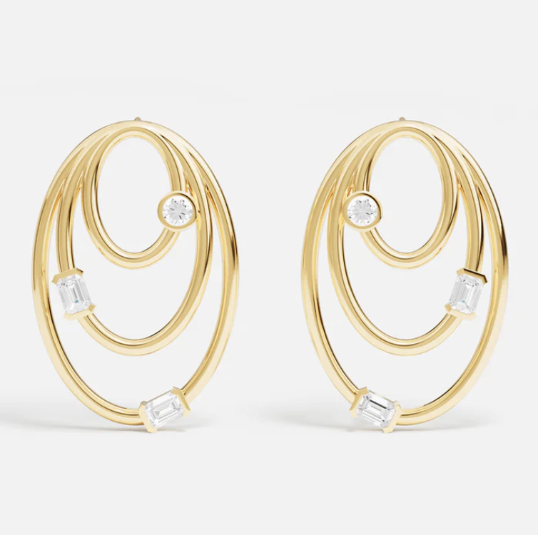 APM Monaco Triple Eclat Earrings
