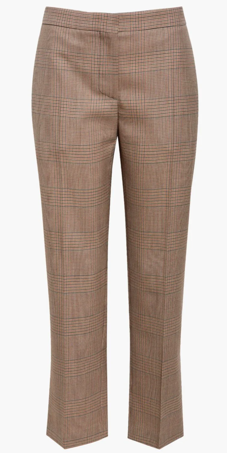 Alexander McQueen Kickback Trousers in Heritage Check