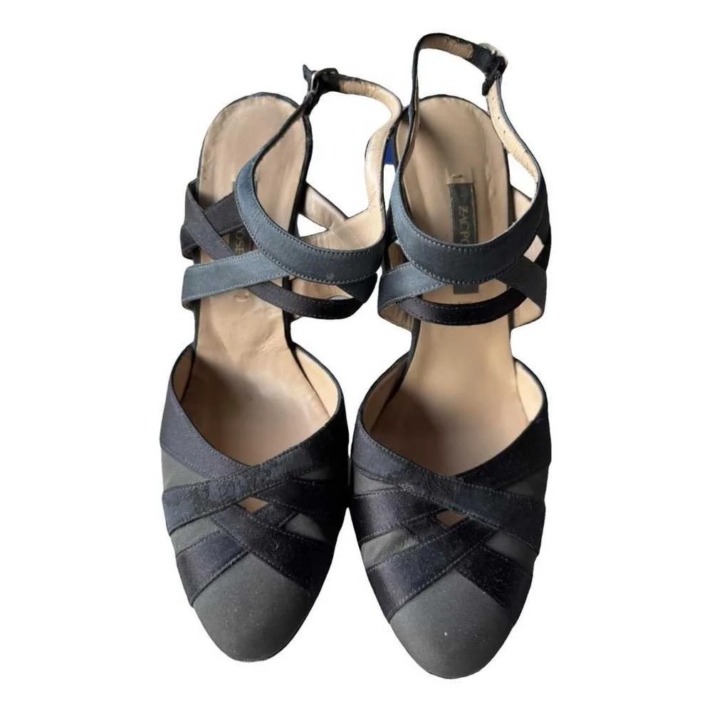 Zac Posen Ankle-Strap Silk Heels in Black.jpg