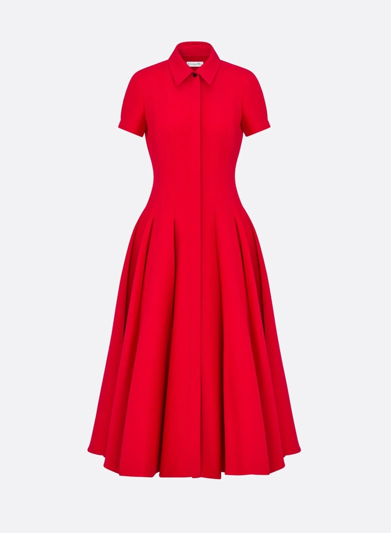 Christian Dior Wool-Silk Midi Dress in Red.jpeg