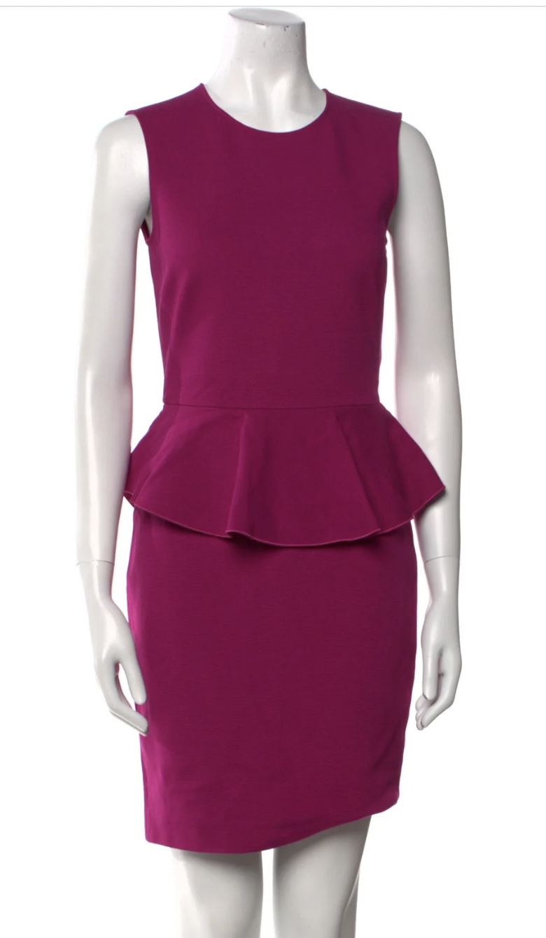 Emilio Pucci Long Sleeve Peplum Dress in Purple
