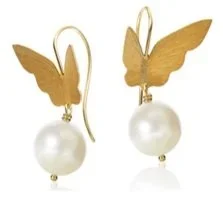 Dulong Fine Jewelry Butterfly Earrings with Pearl