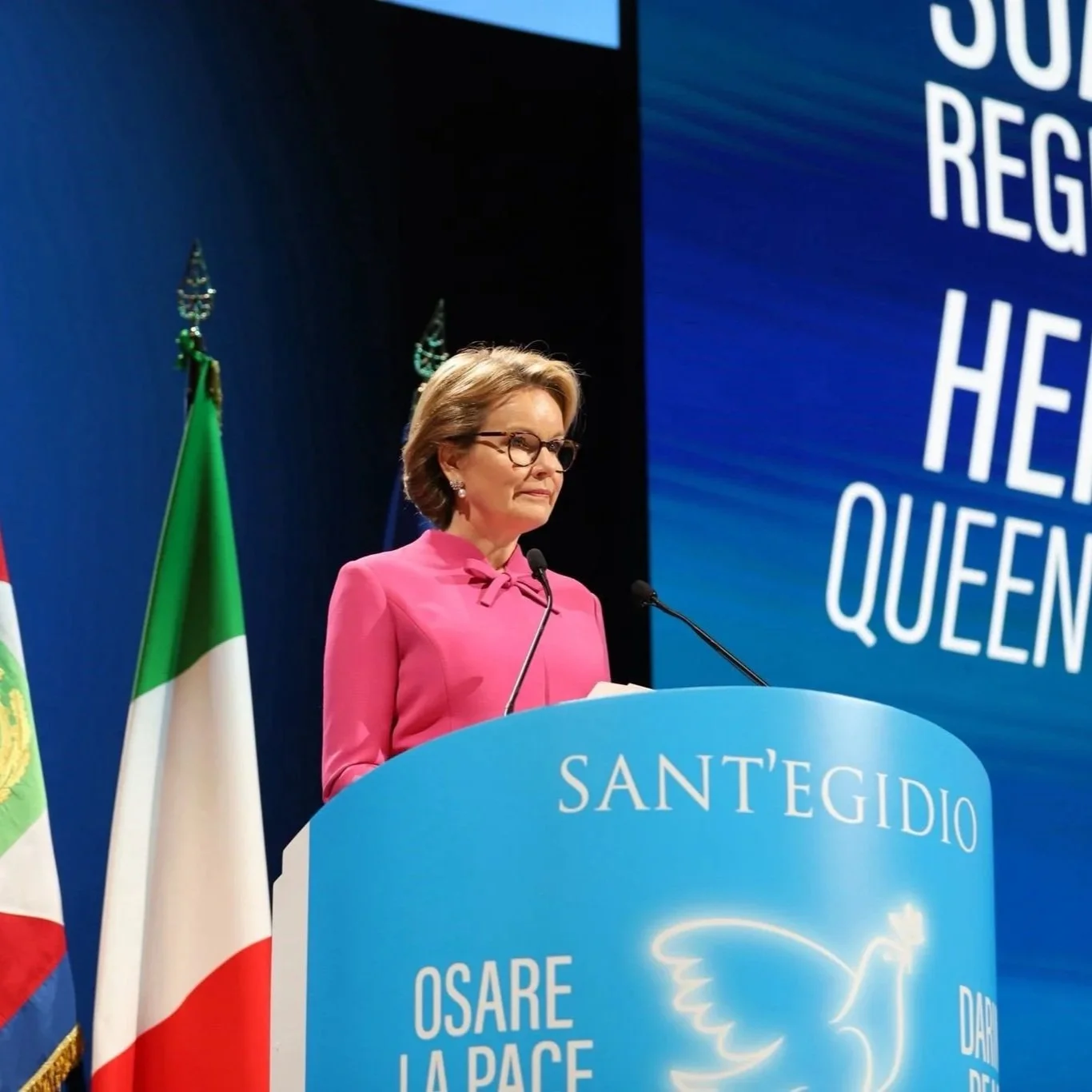 Queen Mathilde attends Daring Peace forum