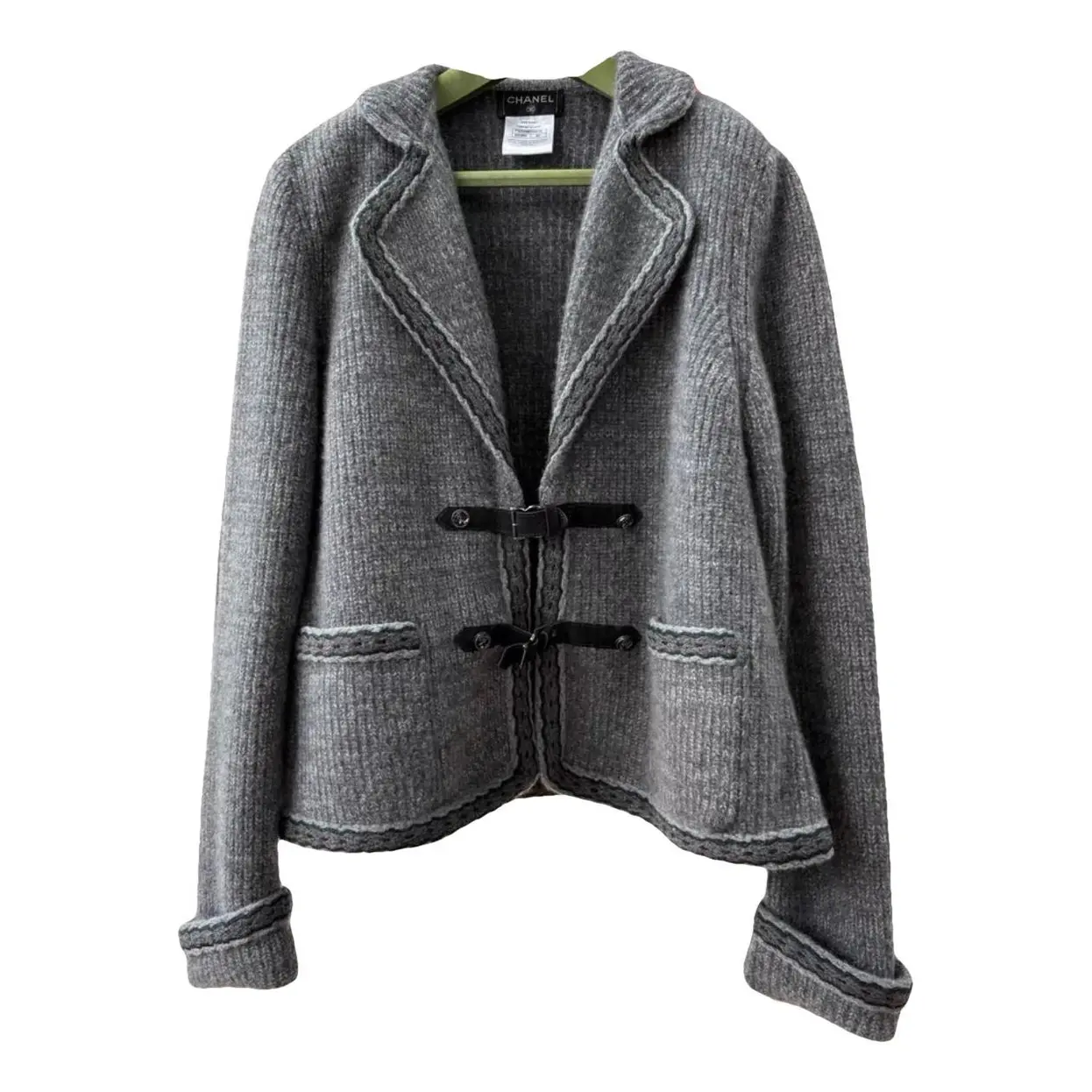 Chanel Cashmere Buckle Jacket in Grey.png