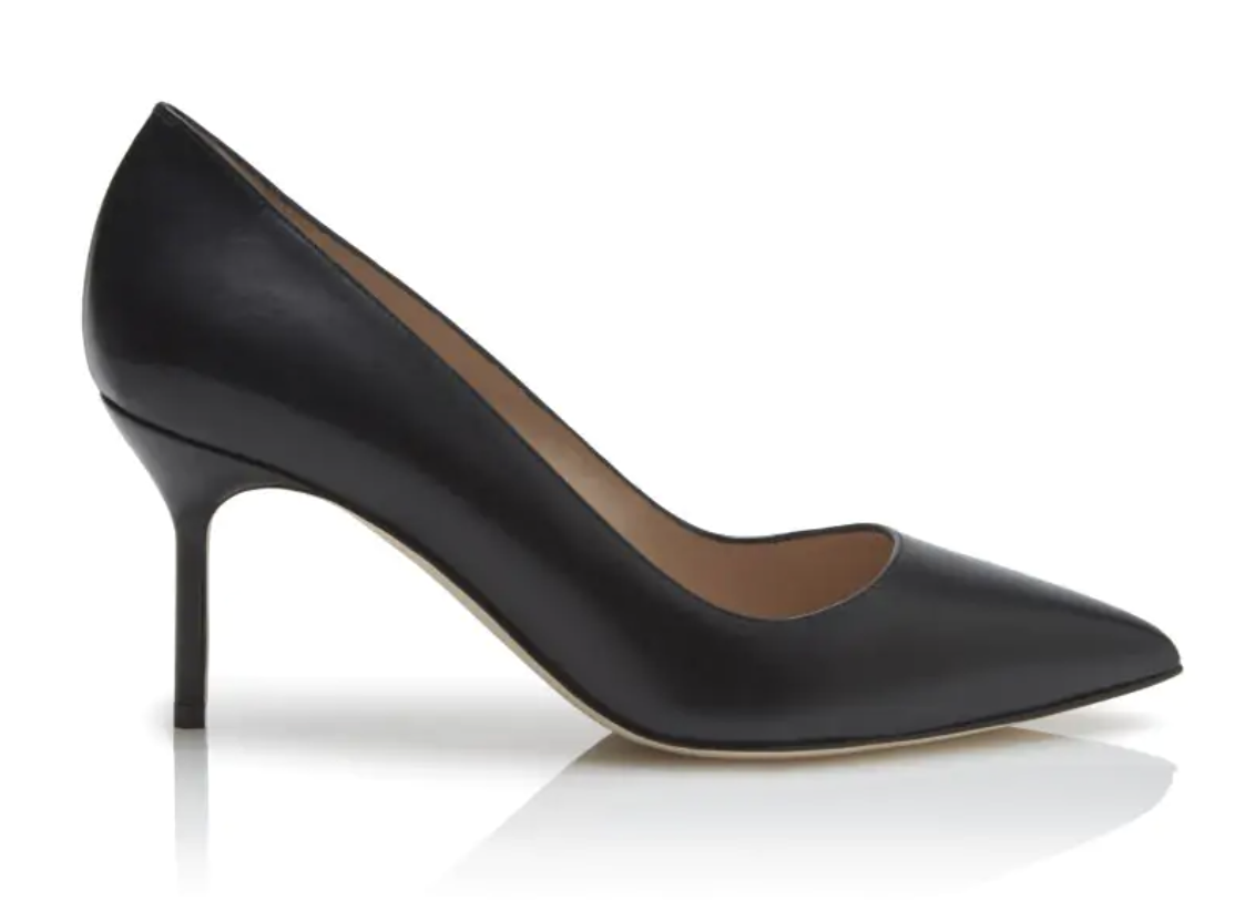 Manolo Blahnik BB 70 Pumps in Black Leather