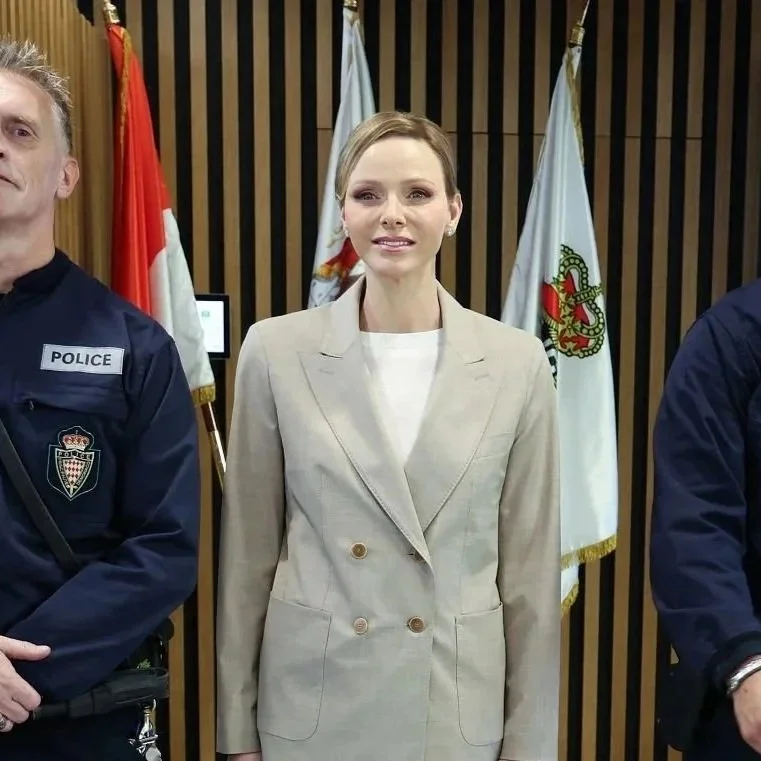 Princess Charlene attends canine brigade presentation
