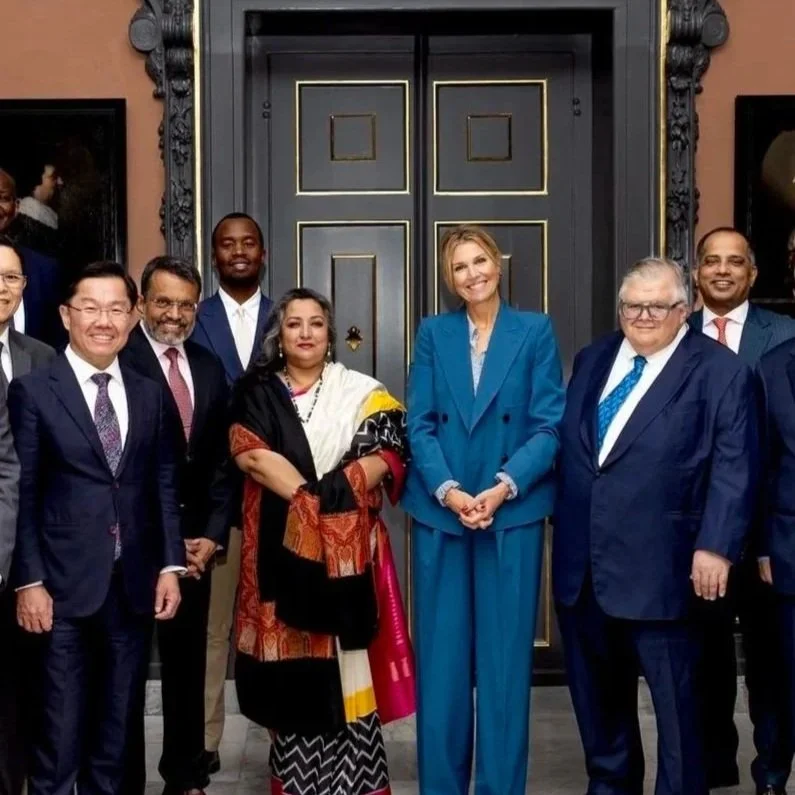 Queen Maxima hosts meeting with the Global Finance & Technology Network