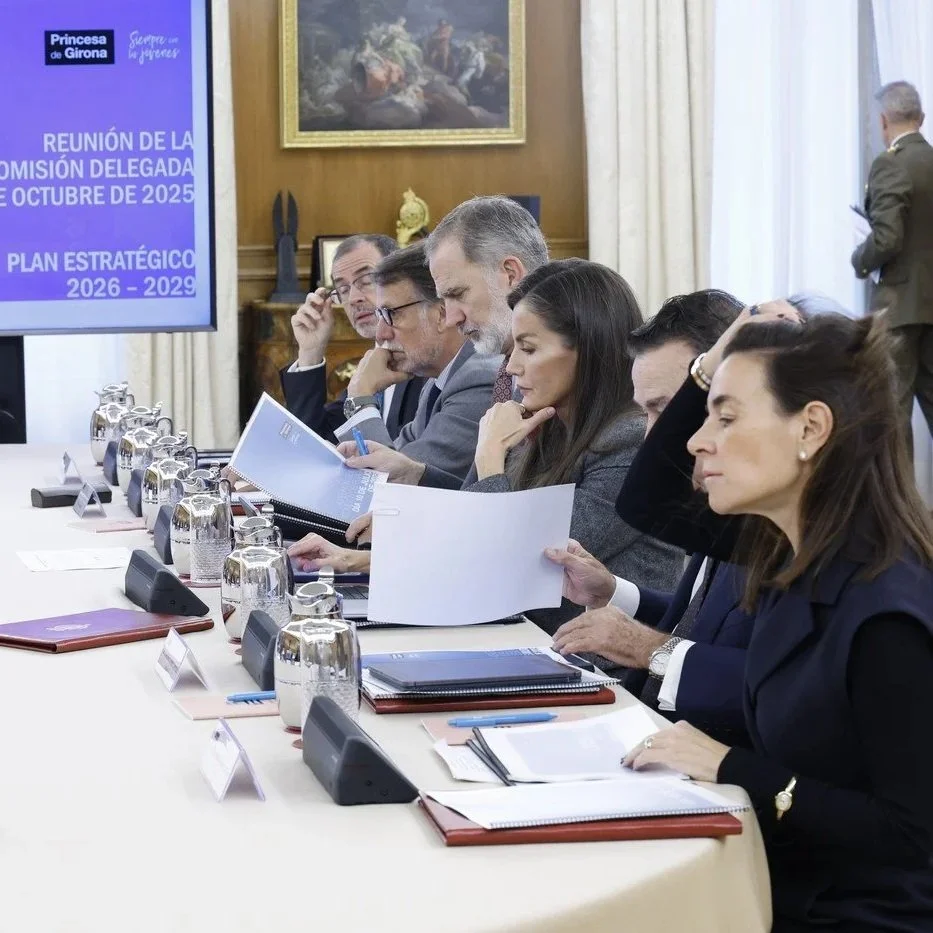 King Felipe and Queen Letizia preside meeting of the Delegate Commission of the Princess of Girona Foundation