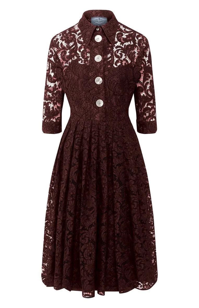 Prada Lace Shirt Dress
