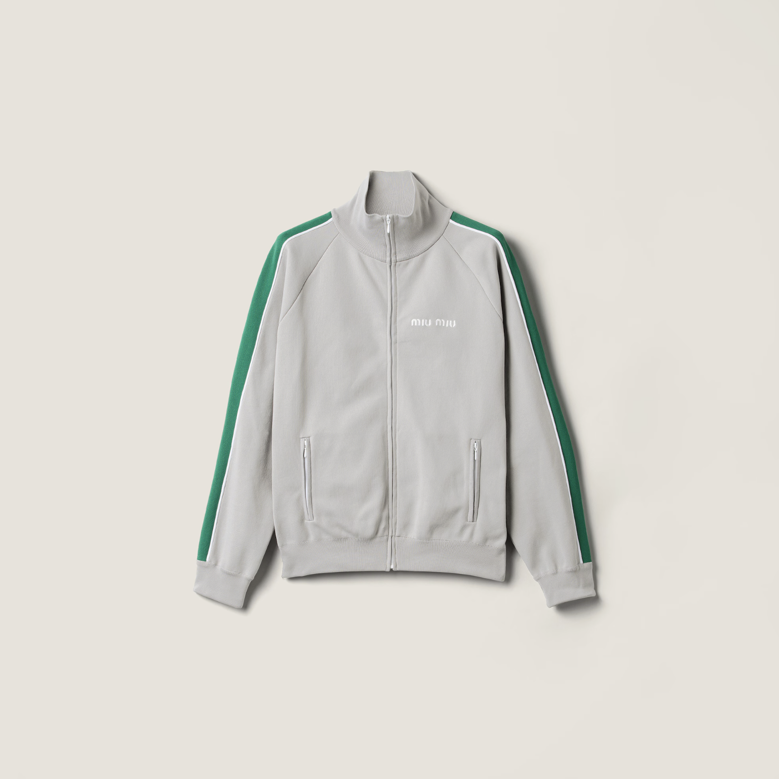 Miu Miu Technical Yarn Zipper Sweatshirt