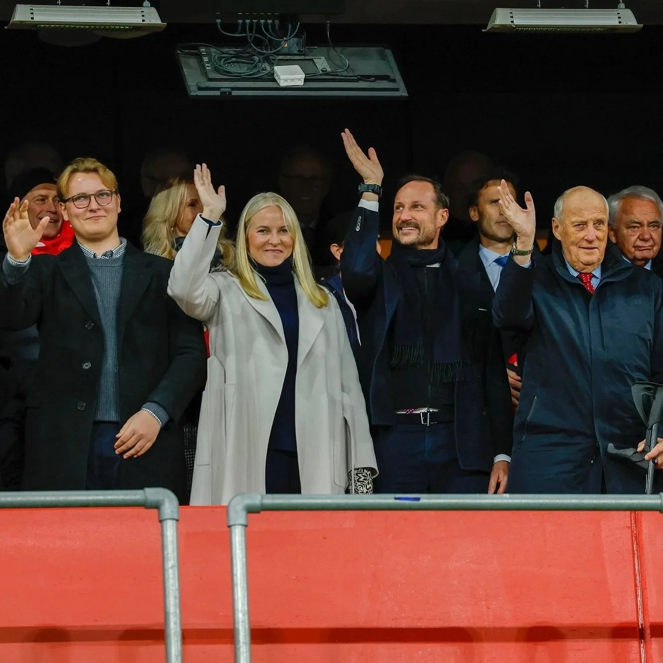 Norwegian Royal Family attends Norway v Estonia game