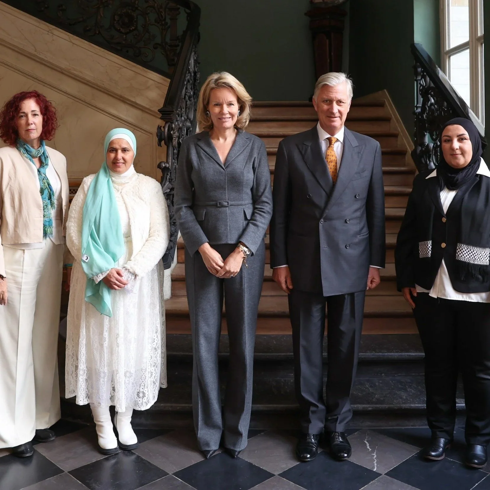 King Philippe and Queen Mathilde meet Israeli and Palestinian women