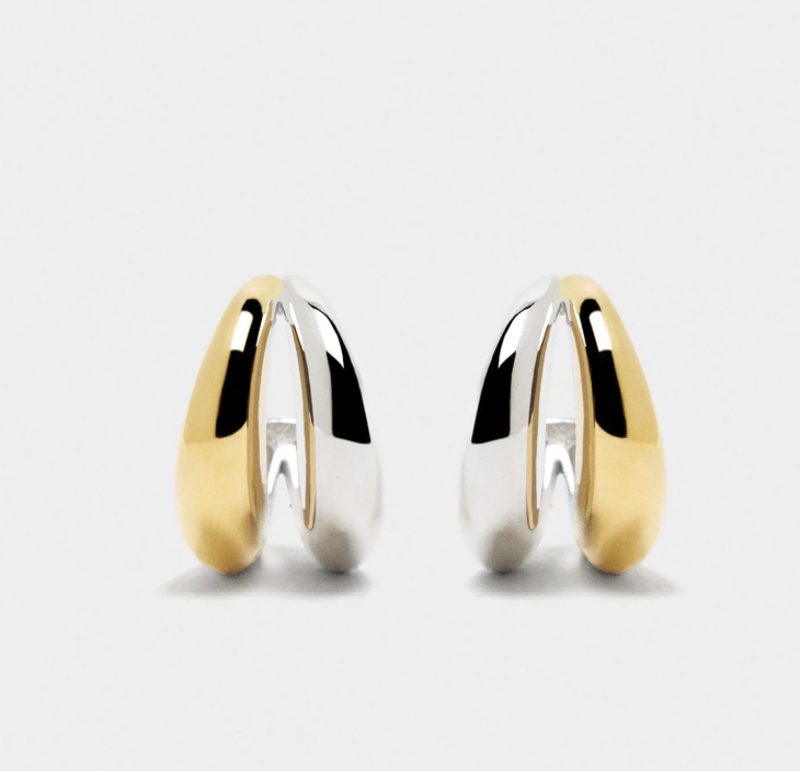 Parfois Bicolor Hoop Earrings