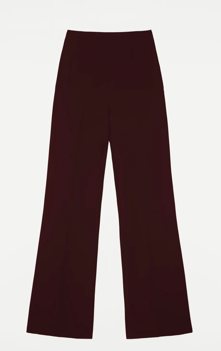 Roland Mouret Axon Wide-Leg Trousers in Grey