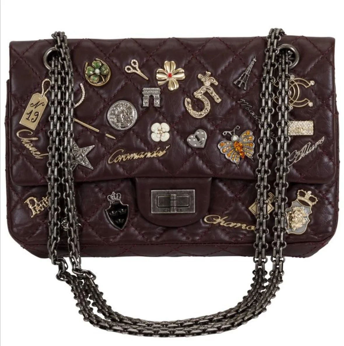 Chanel Charm 2.55 Handbag in Burgundy