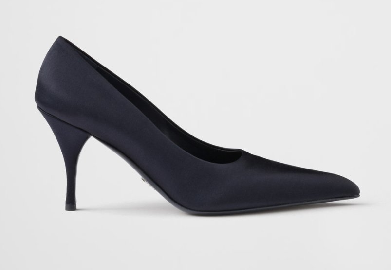 Prada Pointy Satin Pumps