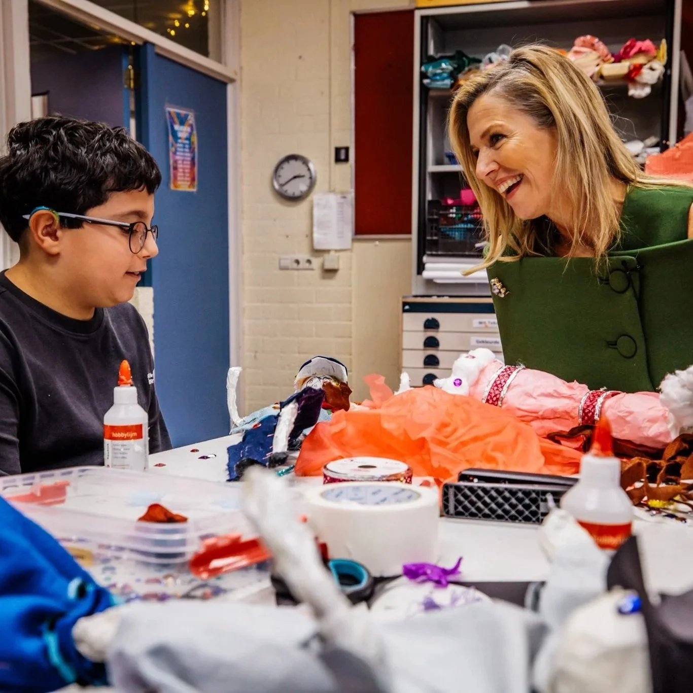 Queen Maxima visits primary school in Amsterdam