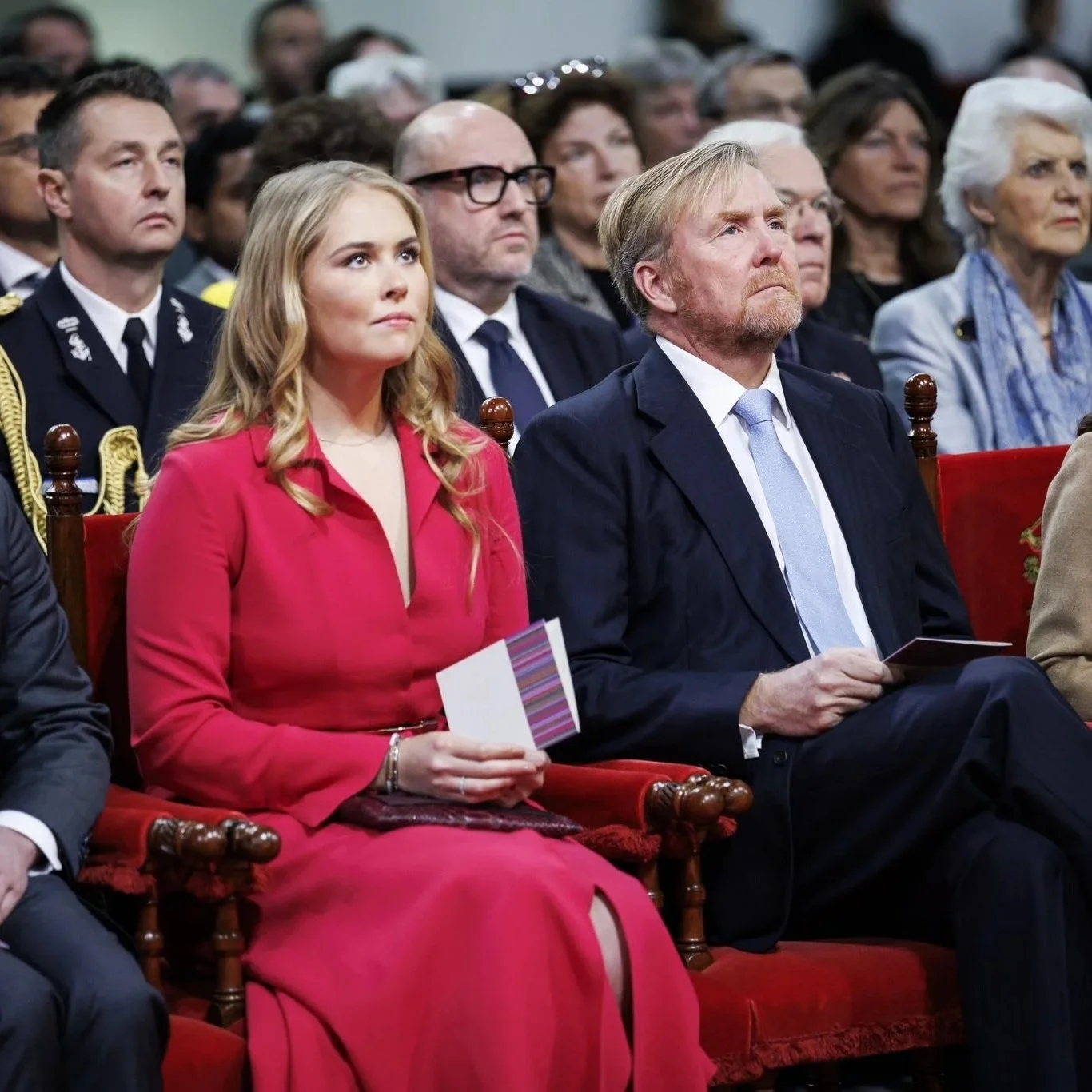 King Willem-Alexander and Princess Catharina-Amalia attend Special Joint Meeting of the States General