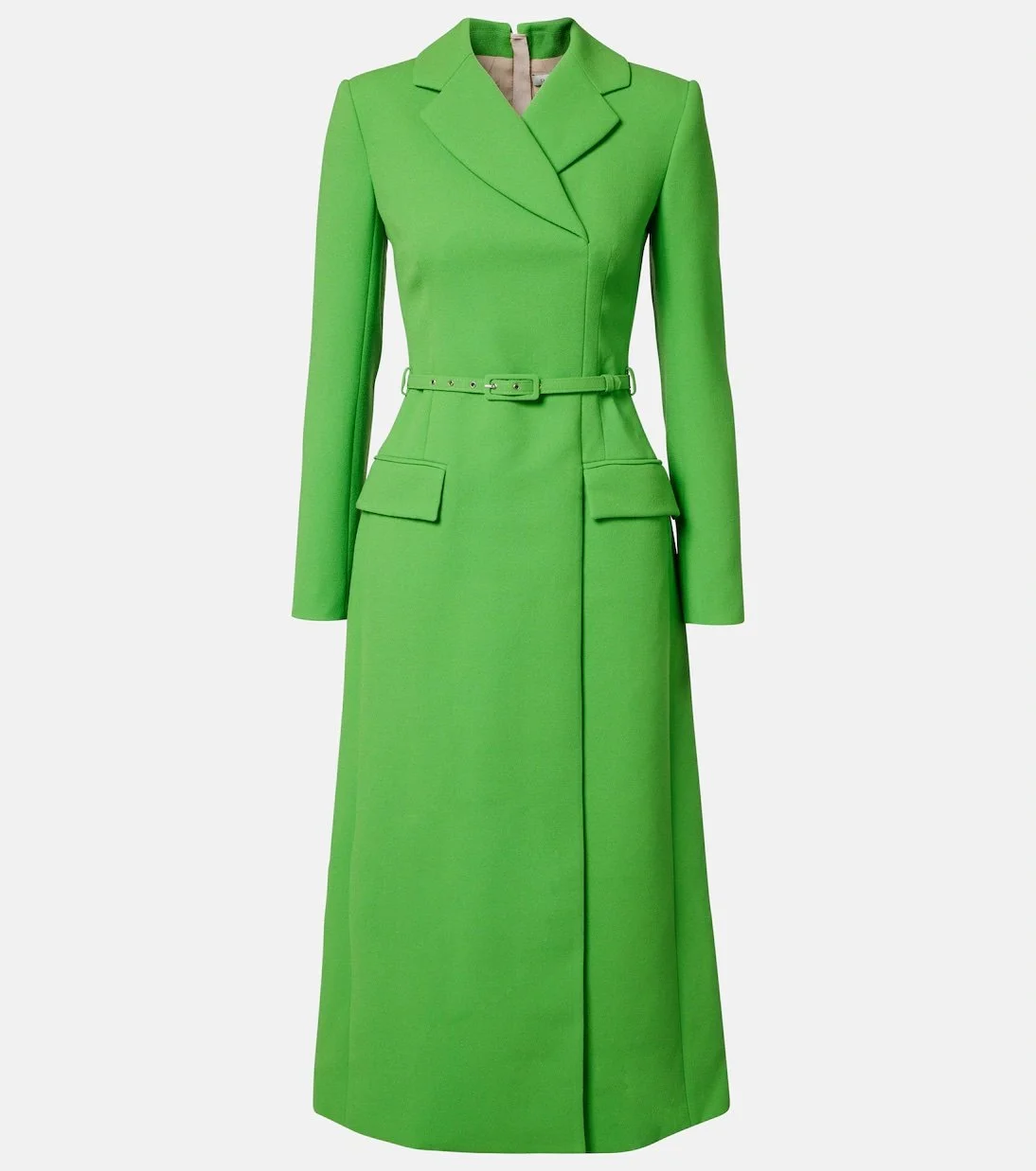 Emilia Wickstead Kalonice Waistcoat Midi Dress in Dark Green