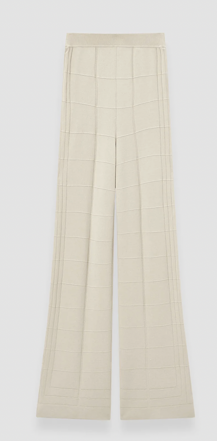 Joseph Viscose Grid Knit Trousers