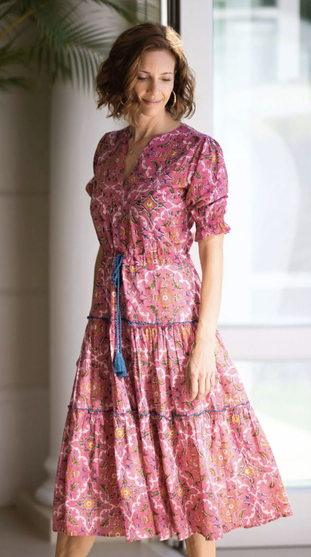 Lexy London Tara Dress in Pink Crown