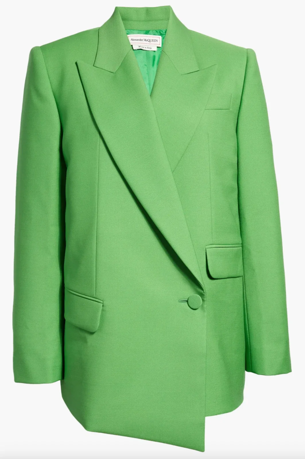 Alexander McQueen Asymmetric Drop Hem Blazer 