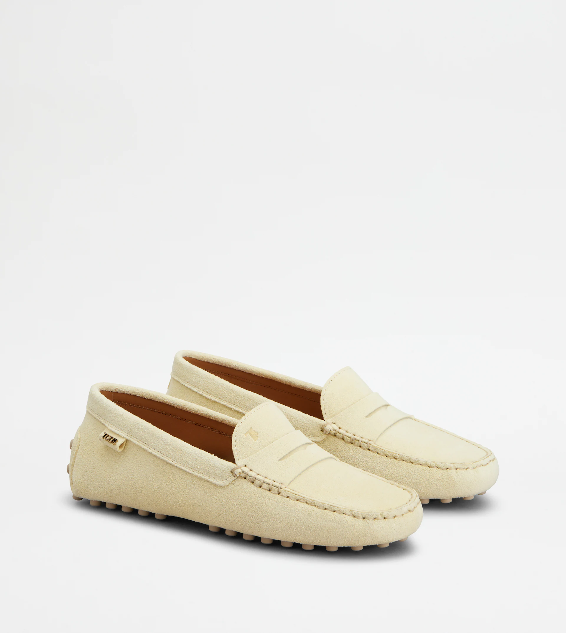 Tod's Gommino Loafers in Yellow Suede