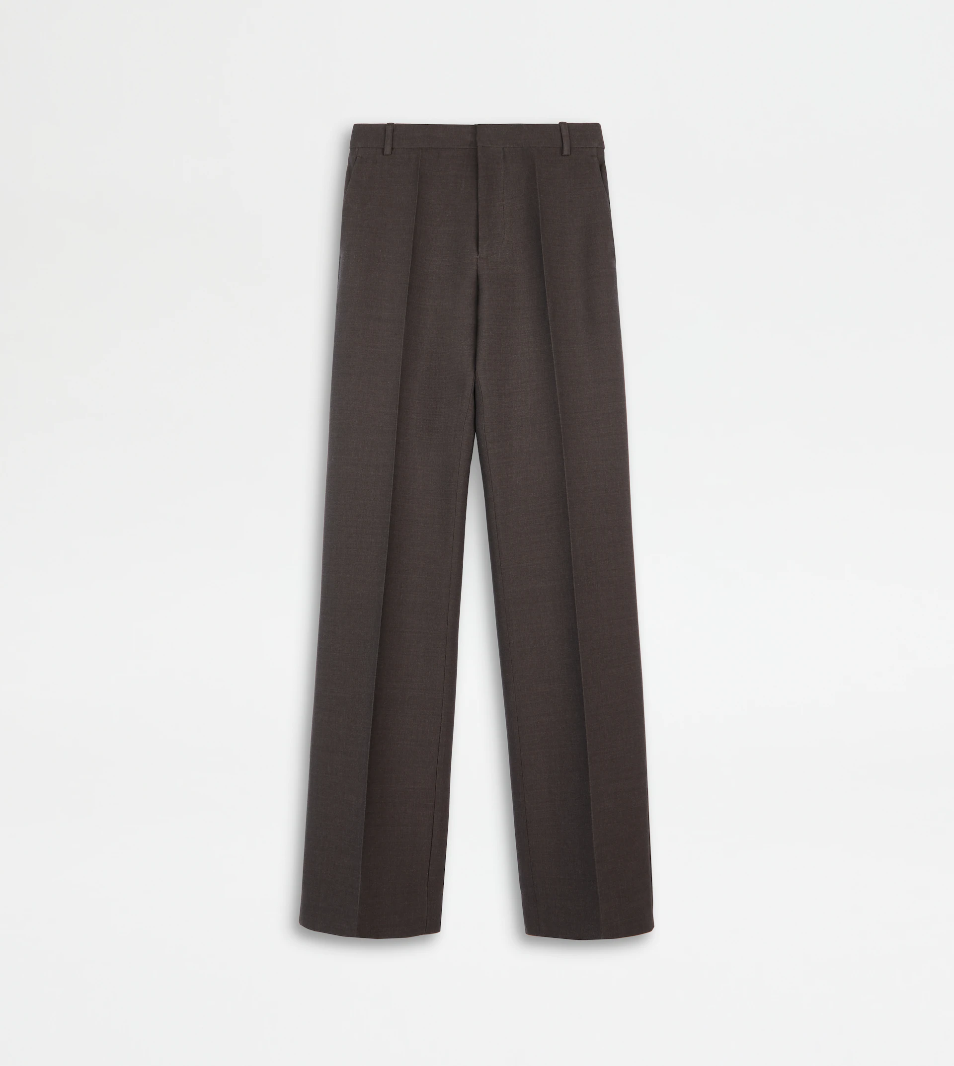 Tod's Wool Gabardine Trousers in Brown.png