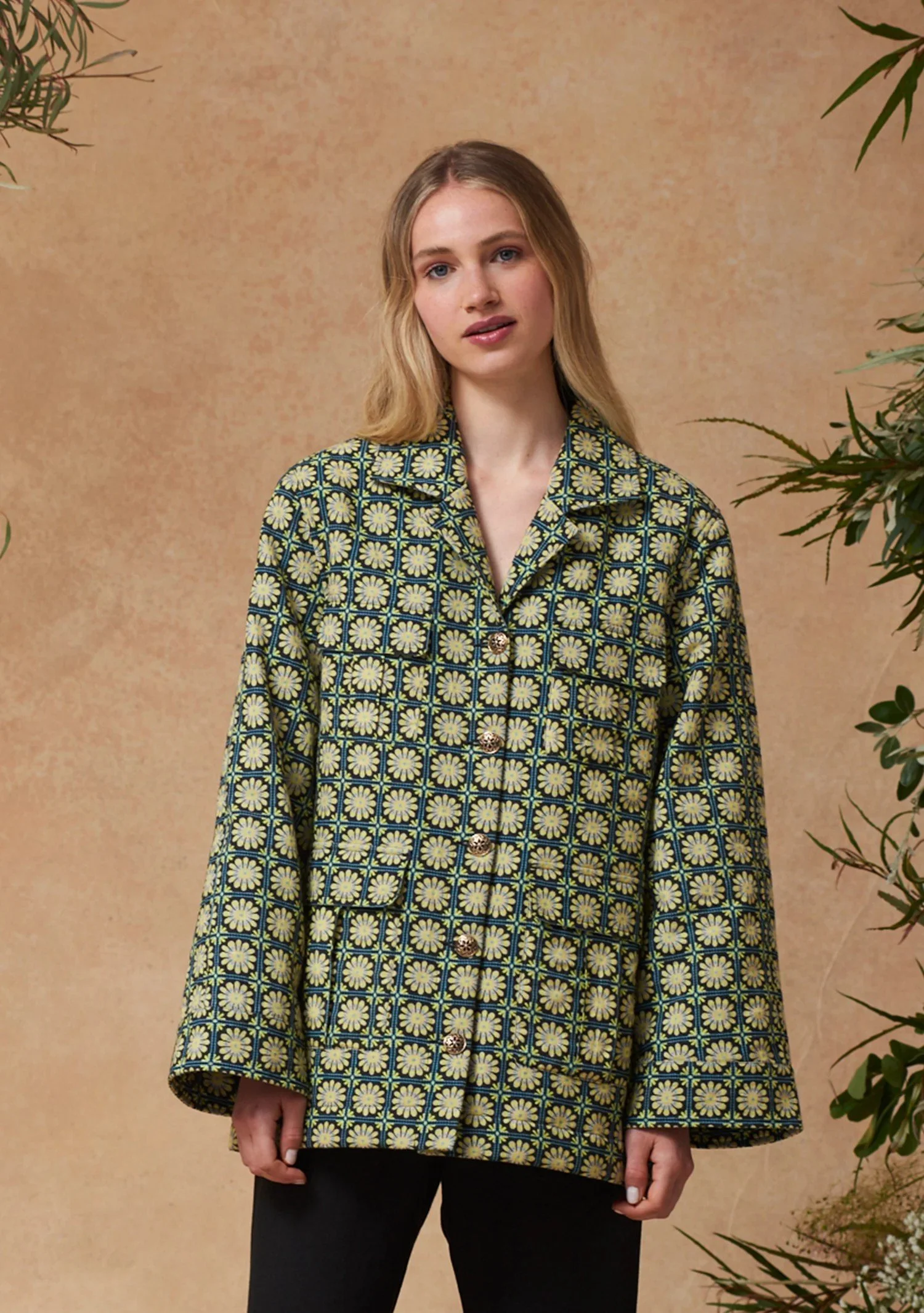 Muzungu Sisters Dylan Jacket in Starflower Tile