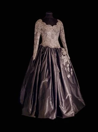 Jacques Zehnder Lace and Tafetta Gown