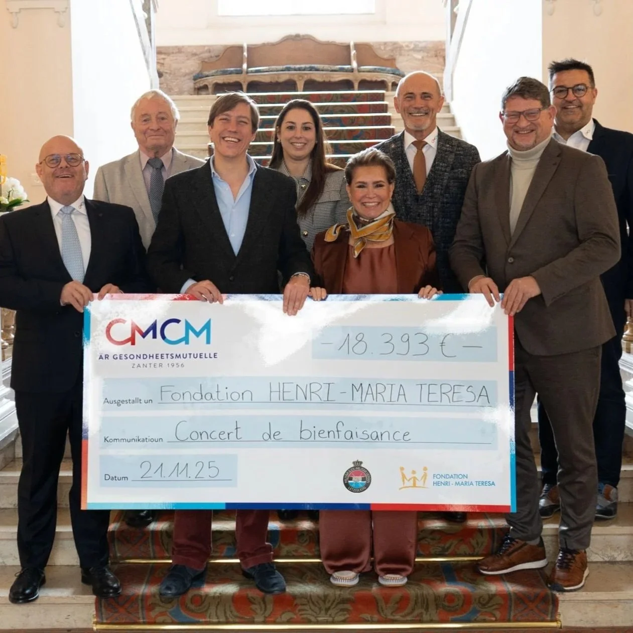 Grand Duchess Maria Teresa and Prince Louis meet representatives of CMCM and AMAM