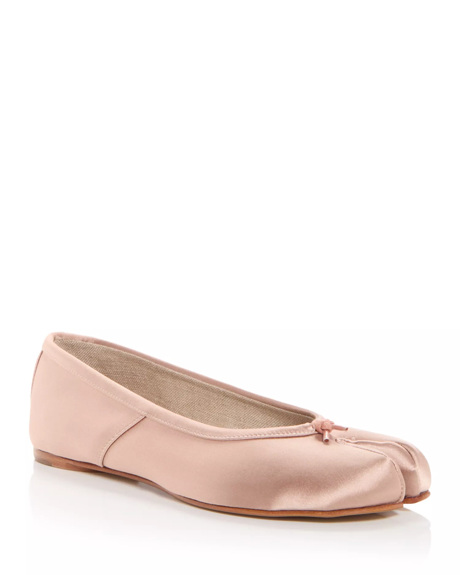 Maison Margiela Tabi Ballet Flats in Pink Powder Satin.png