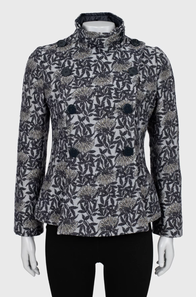 Emporio Armani Printed Wool Coat