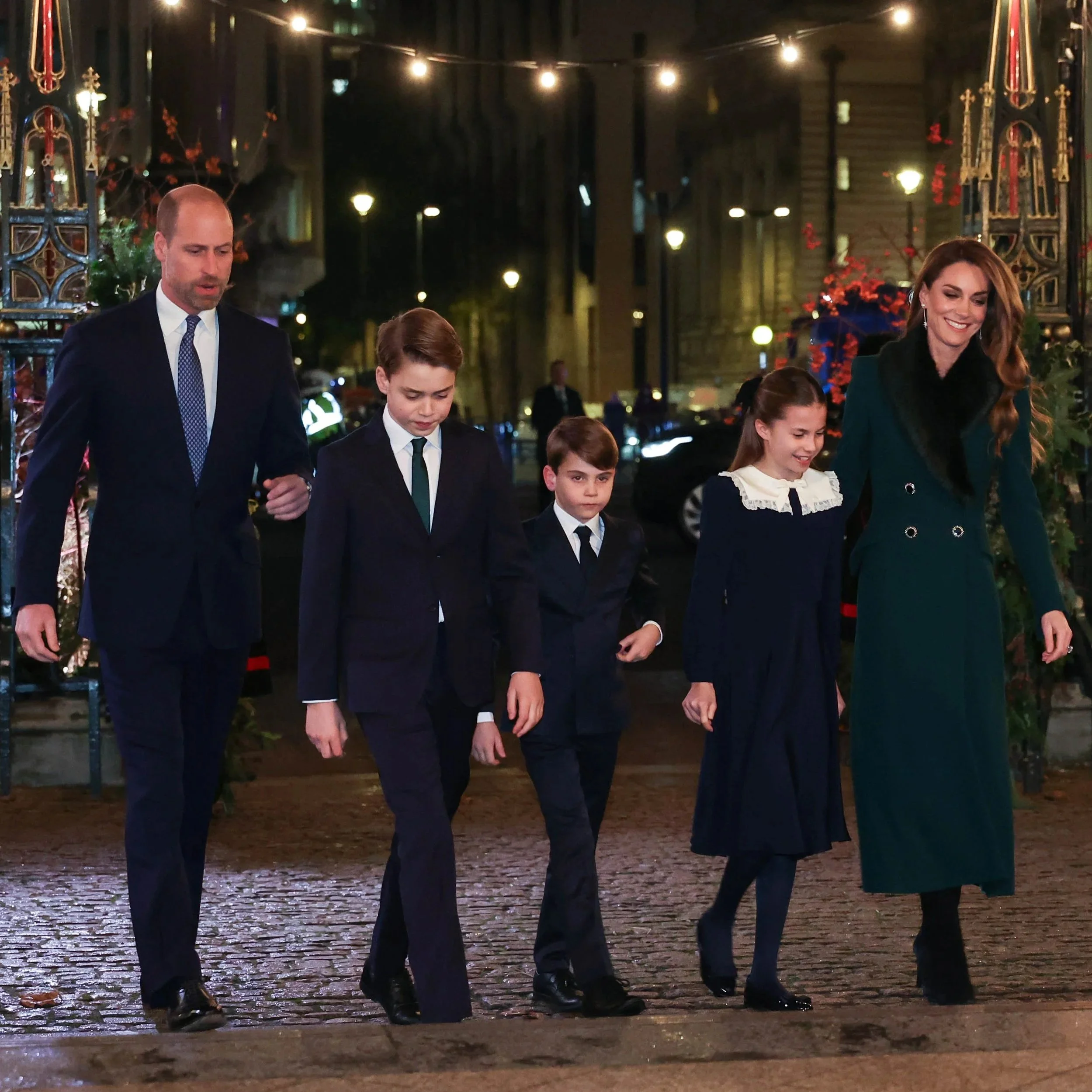 Members of the British Royal Family attend the Princess of Wales' Christmas Carol Service