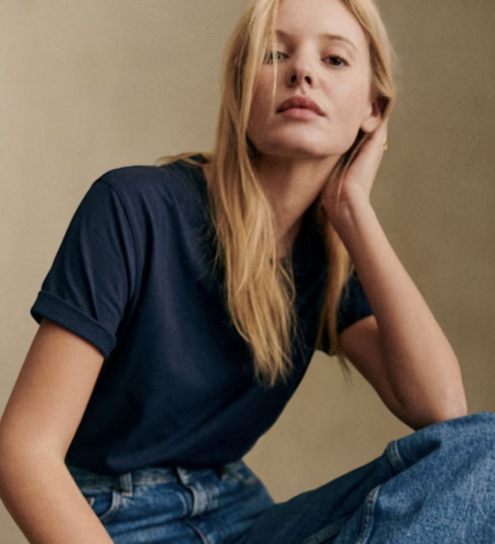 Sézane Conrad T-Shirt in Navy