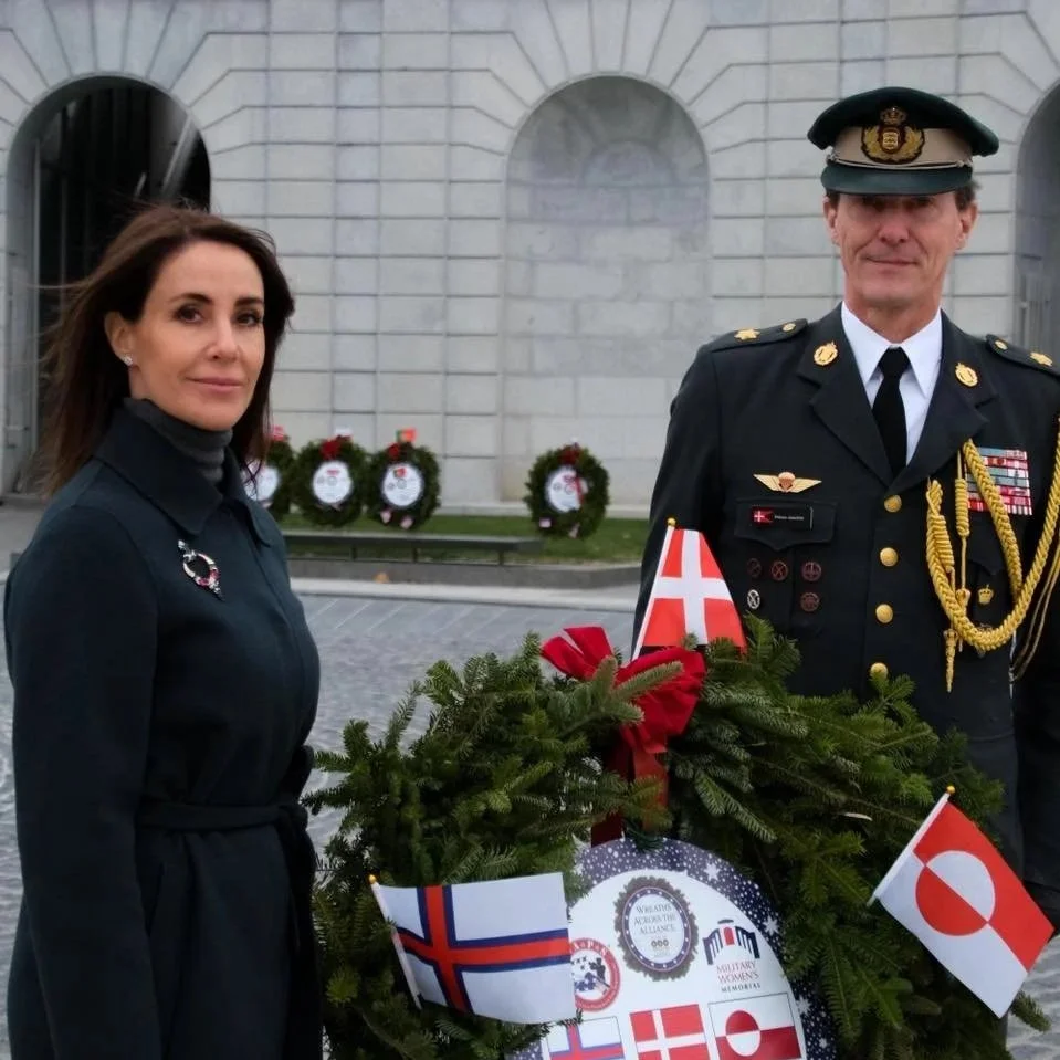 Prince Joachim and Princess Marie attend Wreaths Across the Alliance ceremony