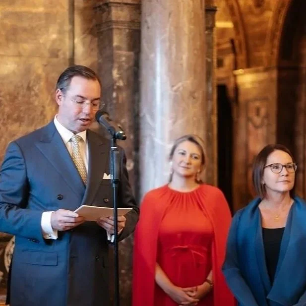 Grand Duke Guillaume and Grand Duchess Stéphanie host reception for Grand Ducal soldiers and police officers