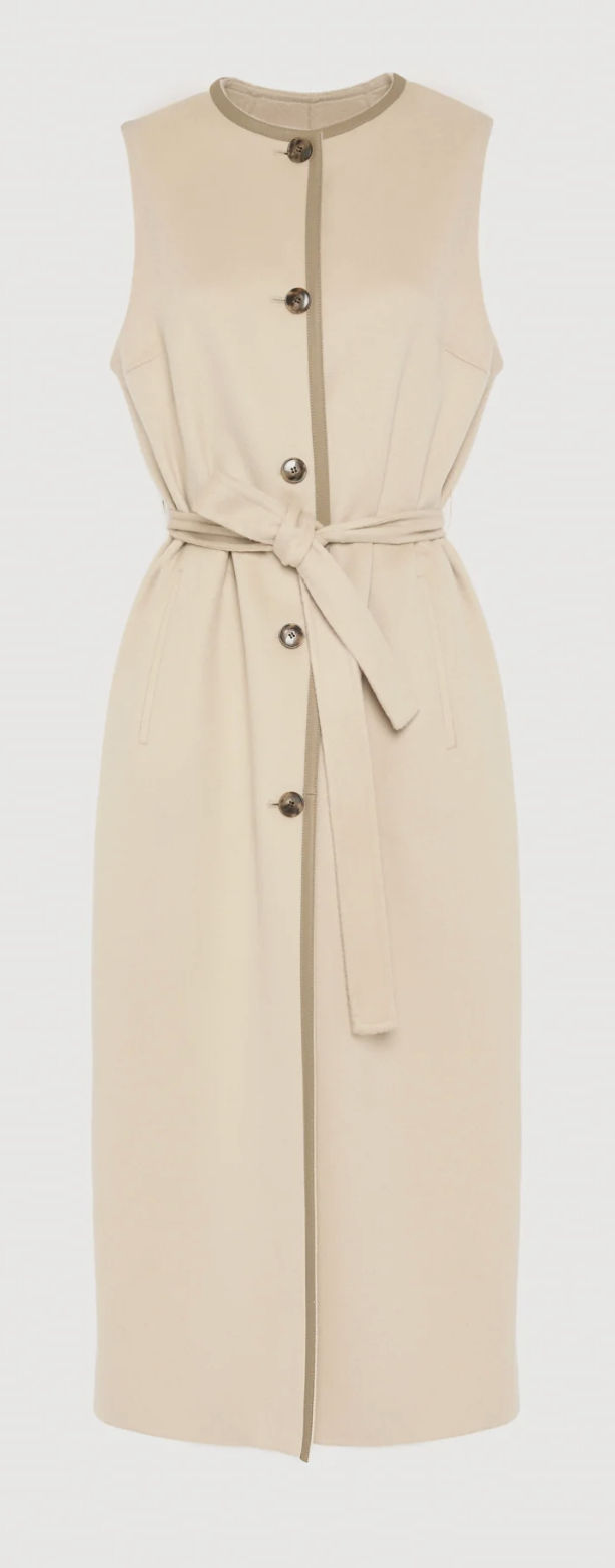 Yves Salomon Long Double-Sided Cashmere-Blend Gilet