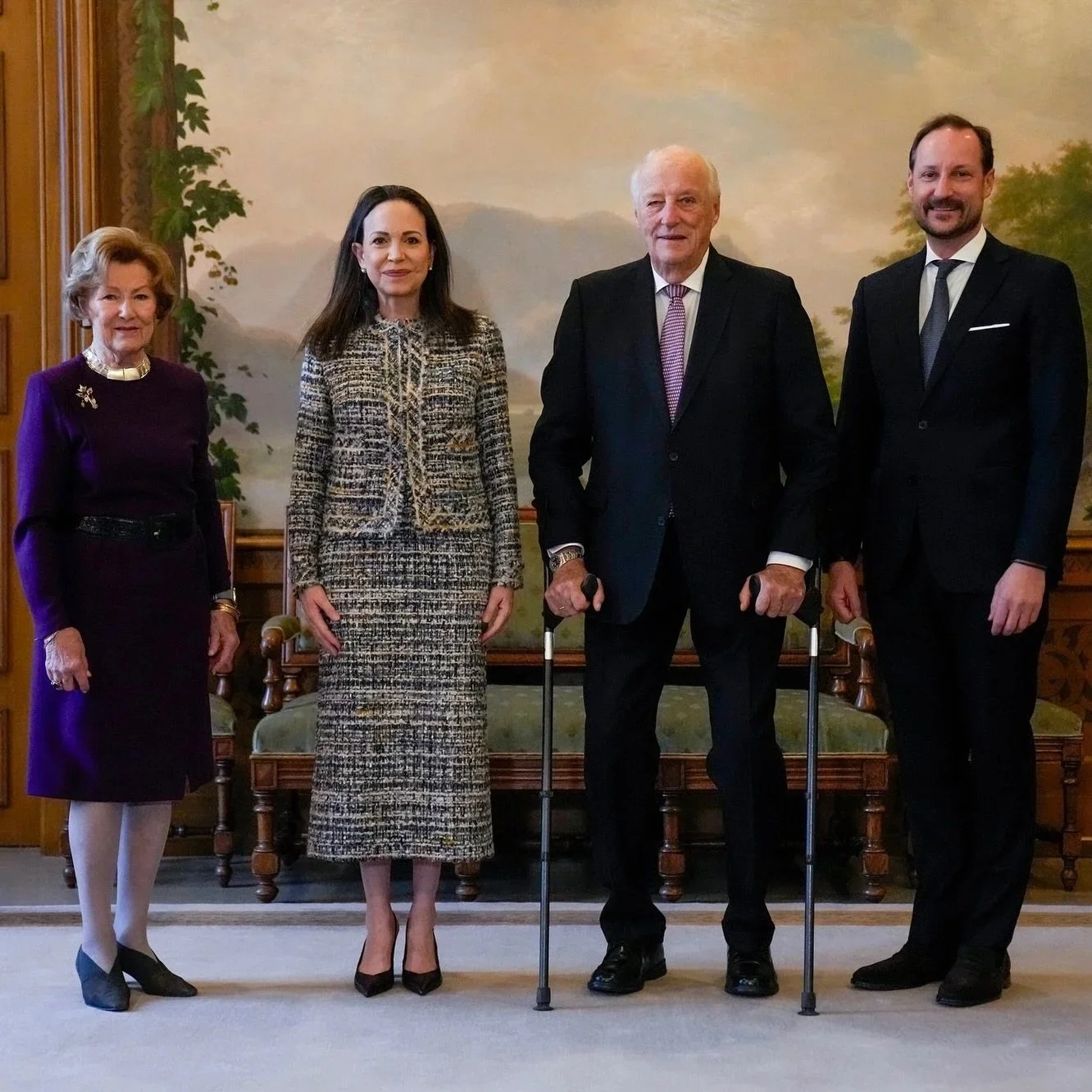 King Harald and Queen Sonja meet María Corina Machado