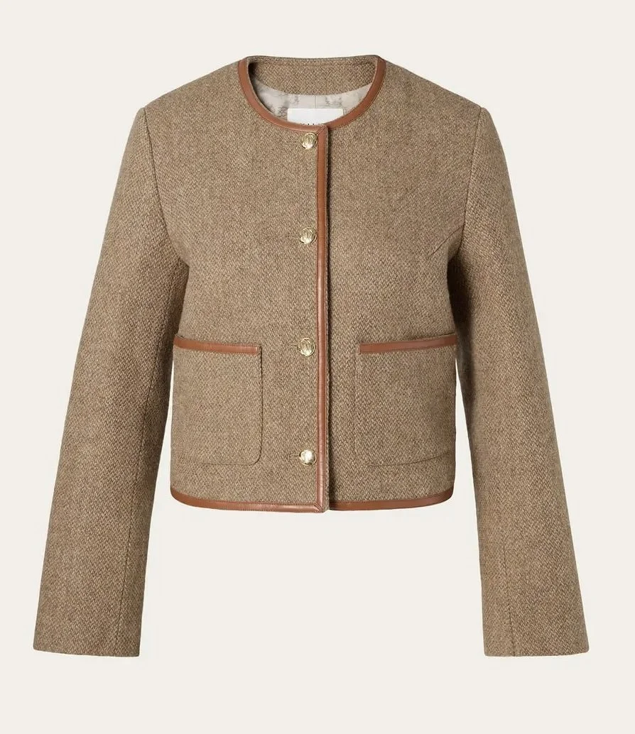 By Malina Ninette Jacket in Taupe
