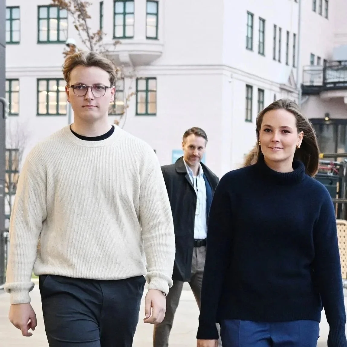 Princess Ingrid Alexandra and Prince Sverre Magnus visit Oslo Sentrum Fire Station