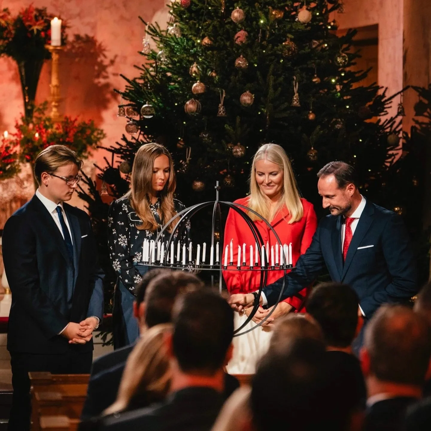 Norwegian Crown Prince Family attends Christmas service for emergency services
